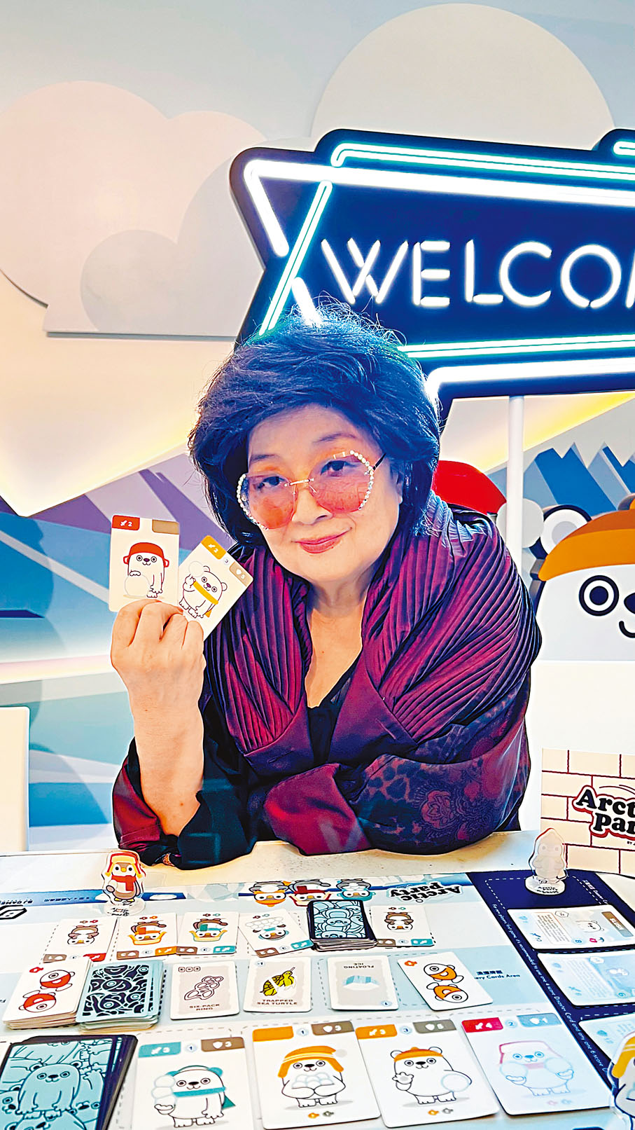 ◆小鳳姐試玩《Arctic Party》，充滿桌后風範。