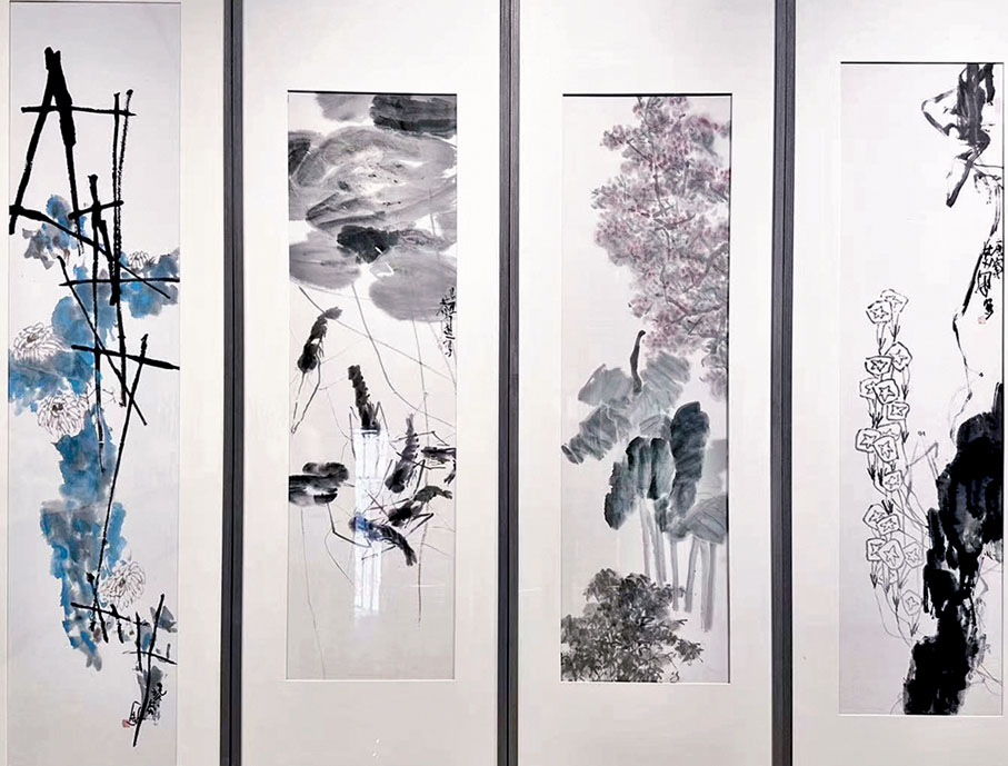 ◆郭莽園寫意花鳥作品   