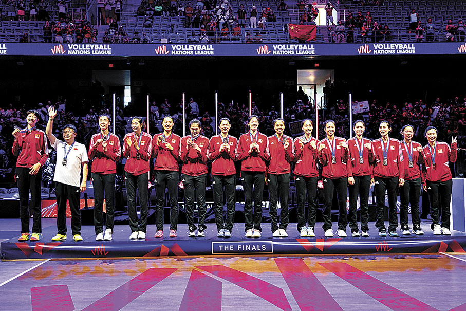 ◆中國女排首獲世界聯賽亞軍。 新華社