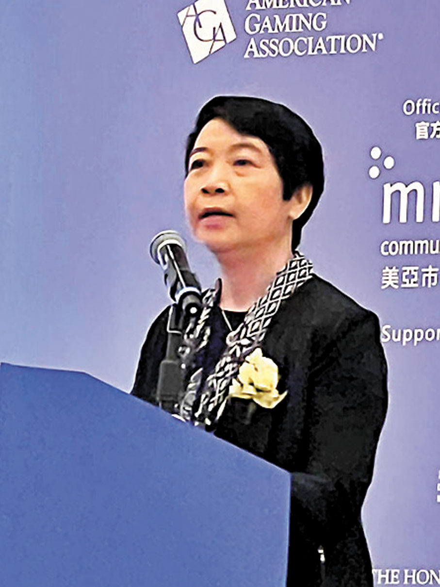 ◆澳門文化局局長梁惠敏發表主題演講。