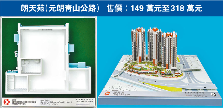 朗天苑（元朗青山公路）售價：149 萬元至318 萬元