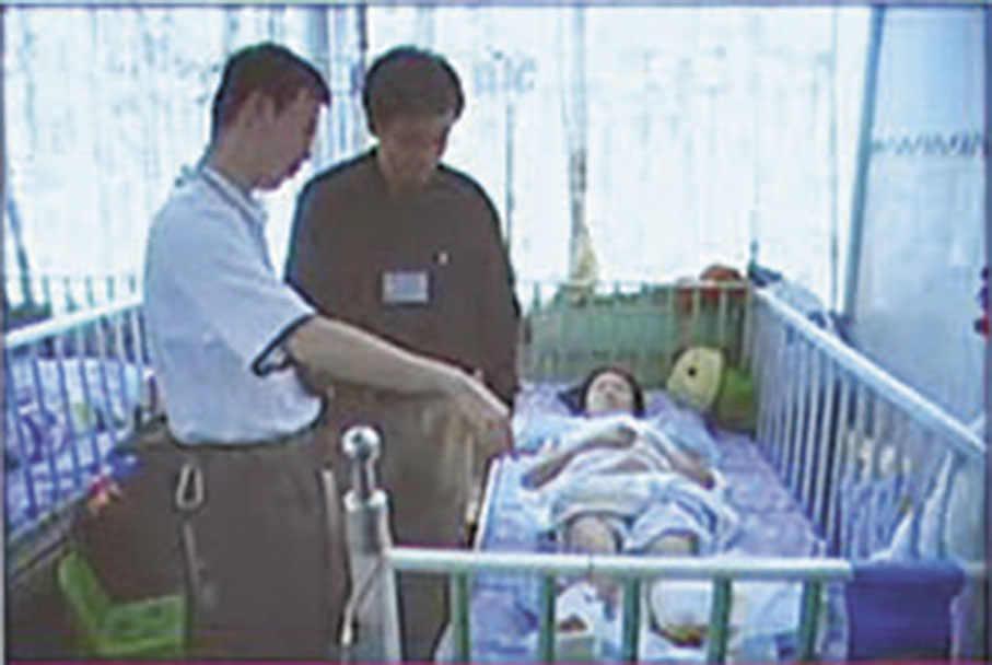 ◆ 魏雲露在震後被送往廣州兒童醫院。