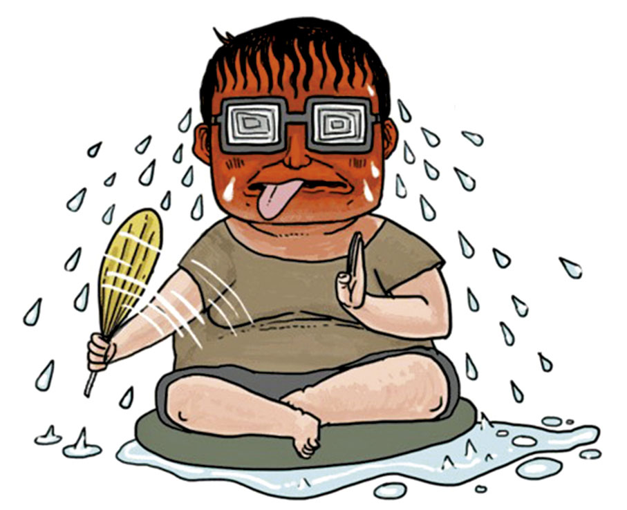 ◆香港迎來全年最熱的時間，人們都會覺得潮濕悶熱，倍感不適。