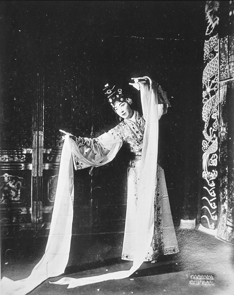 ◆梅蘭芳在美國演出《天女散花》劇照。
