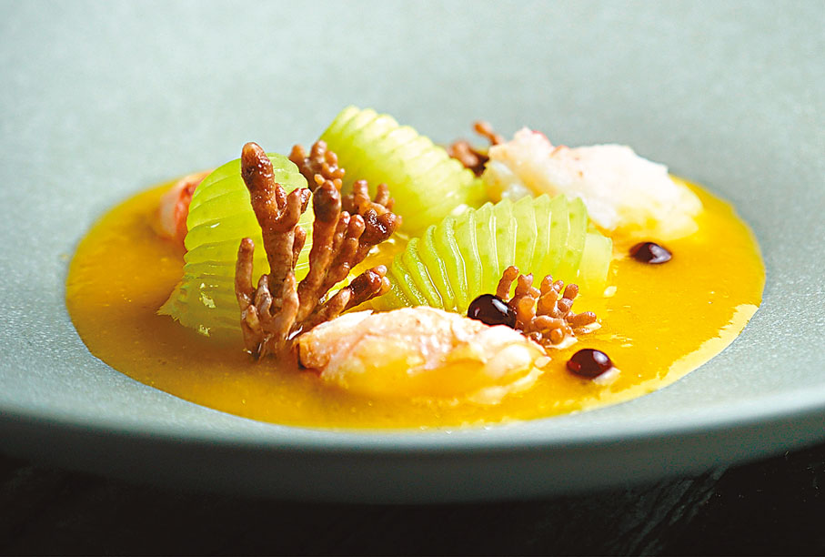 ◆海膽汁蟹肉燴蒲瓜