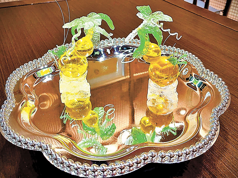 ◆糖藝葫蘆為「葫蘆雞」增色不少。