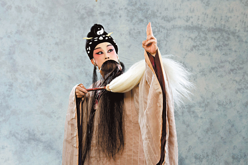 ◆蓋鳴暉掛鬚演《莊周》。