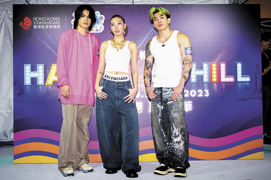 ◆（左起） 77Ke、Karencici與Tyson帶來潮酷電子樂為音樂會作結。