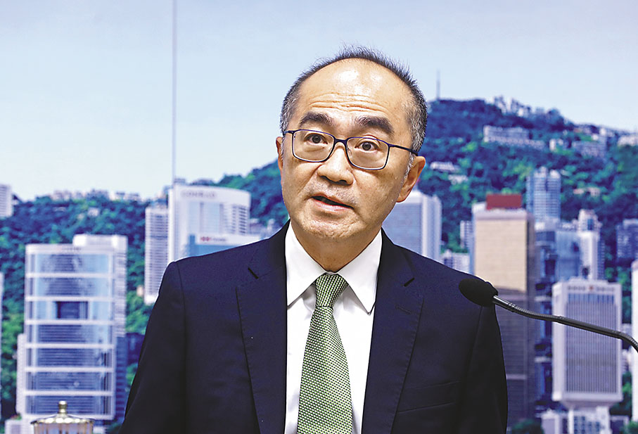 ◆ 梁永勝表示，下半年本港經濟環境有望進一步獲得改善。香港文匯報 記者 萬霜靈 攝