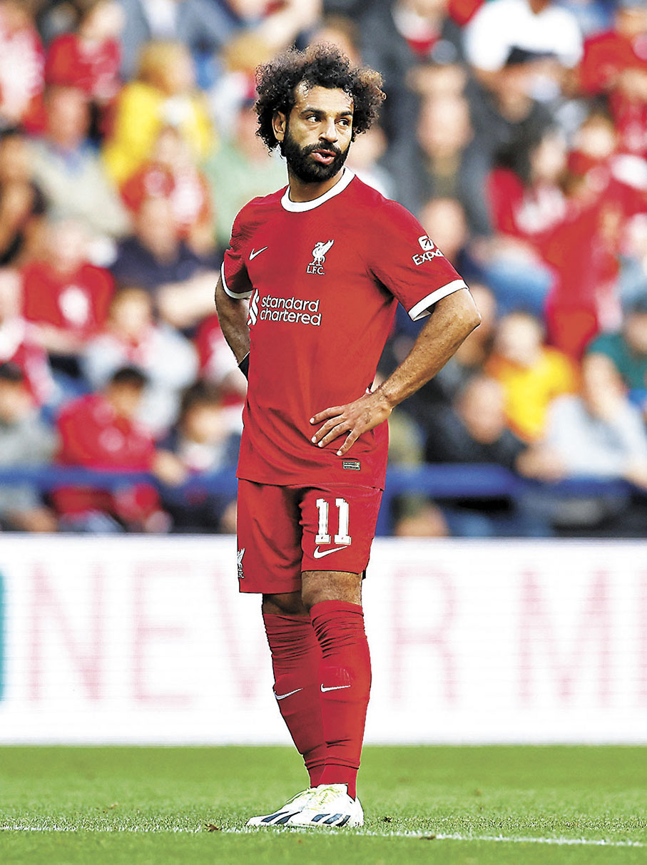 ◆ 利物浦仍要依靠穆罕默德沙拿爭取入球。  資料圖片