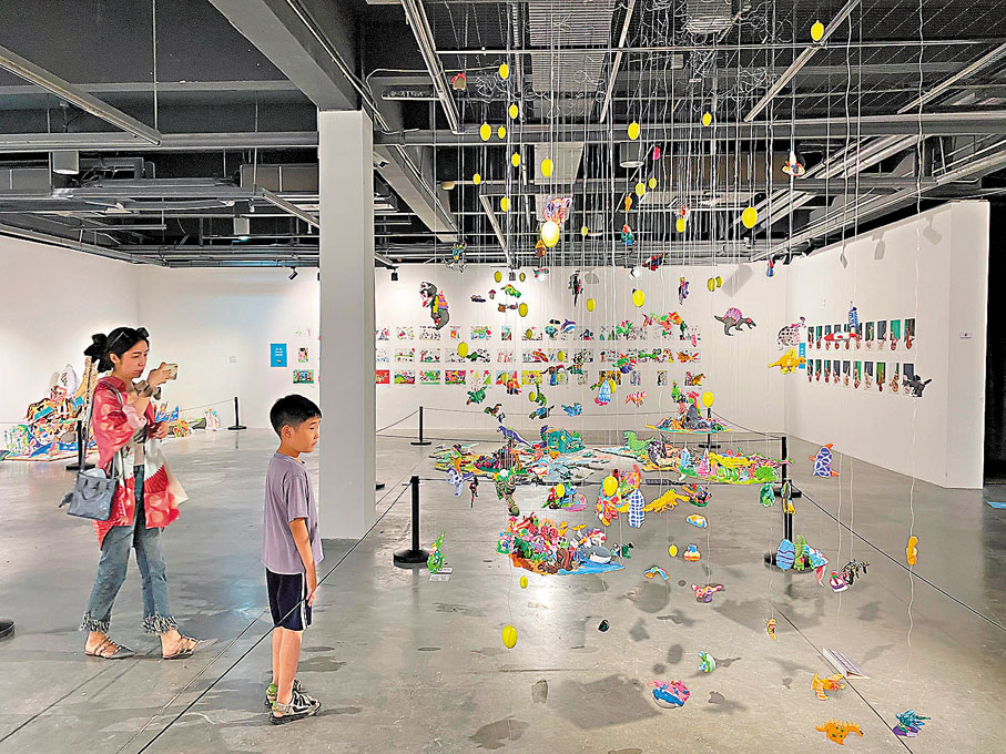 ◆展覽以不同方式呈現了宮西達也筆下的繪本形象。