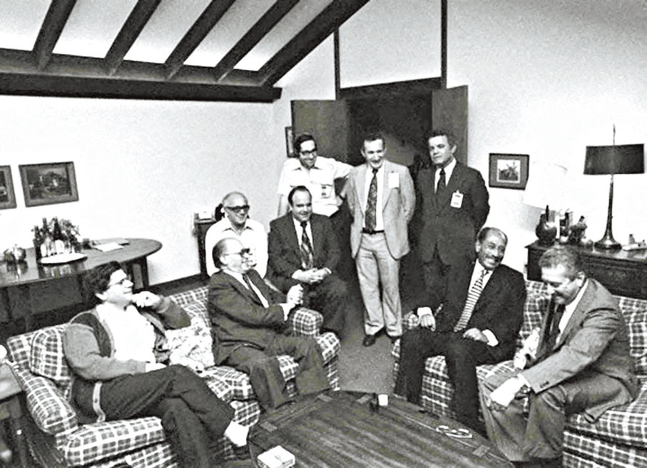 ◆美國前總統卡特於1978年在戴維營促成埃以領袖會晤。 路透社