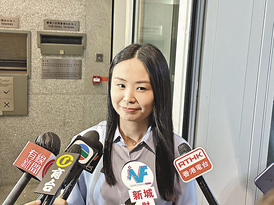 ◆佳明集團執行董事曾嘉敏透露，由於項目條款限制多，故集團出價保守。 香港文匯報 記者黎梓田  攝