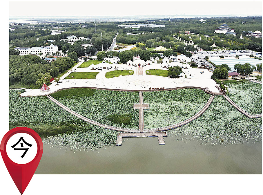 ◆如今的查干湖，秀水青山。