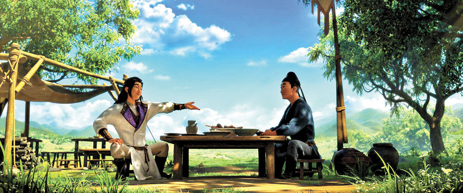 ◆李白與高適喝酒。