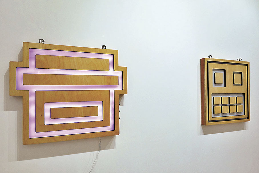 ◆Ogden Opheim的作品Robot Light（左）和Human Light（右）。