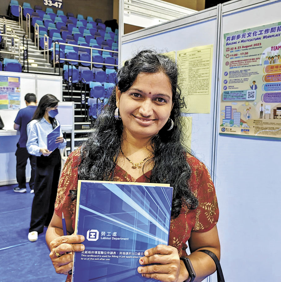 ◆求職者Gayathri  香港文匯報記者林熹  攝