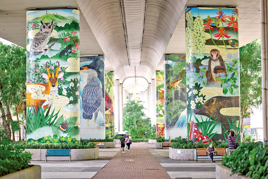 ◆ 生態藝術創作單位青花工作室(香港)「荃灣山水間」(2023)