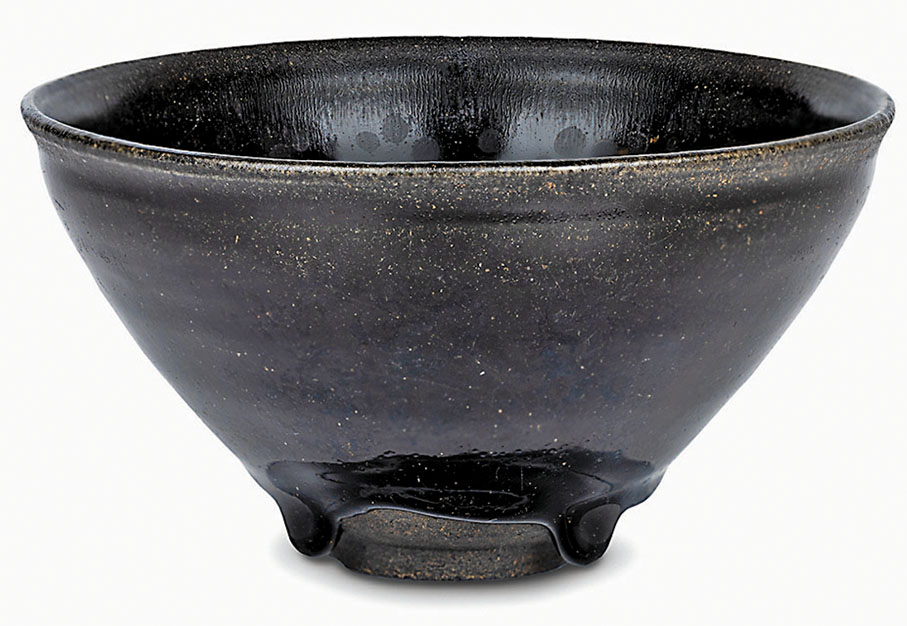 ◆（南宋）建窯黑釉油滴盞