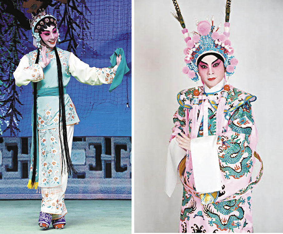 ◆梁非同（左圖）與宋洪波（右圖）演出《黃鶴樓》。