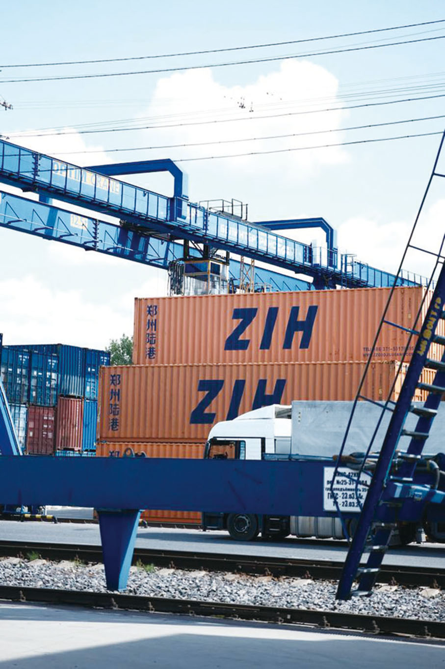 ◆ 白俄羅斯科里亞季奇車站中的中國集裝箱。