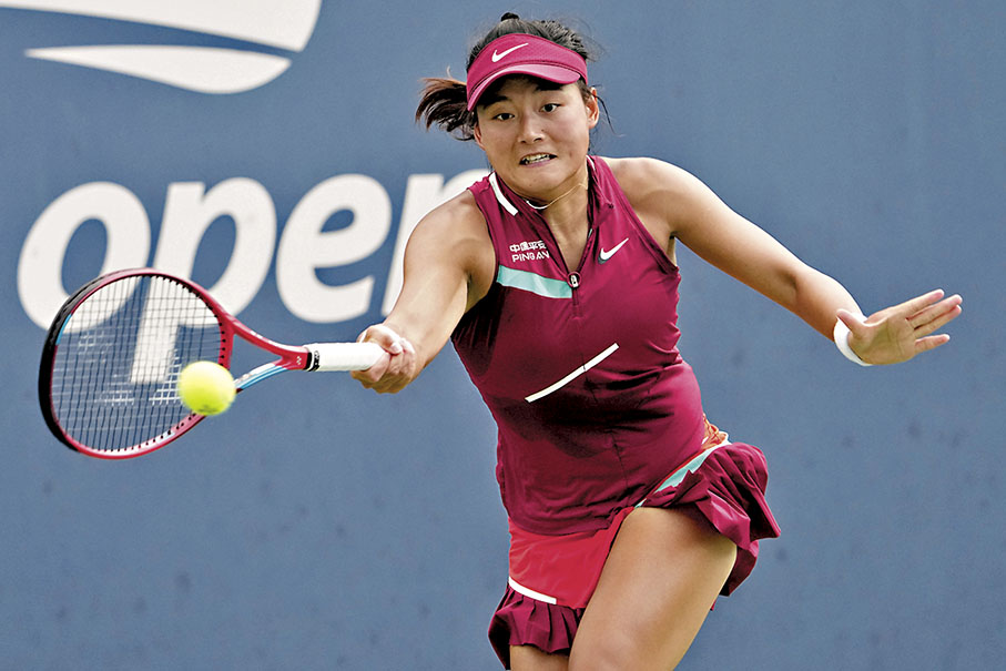 ◆王雅繁順利晉級。  美聯社