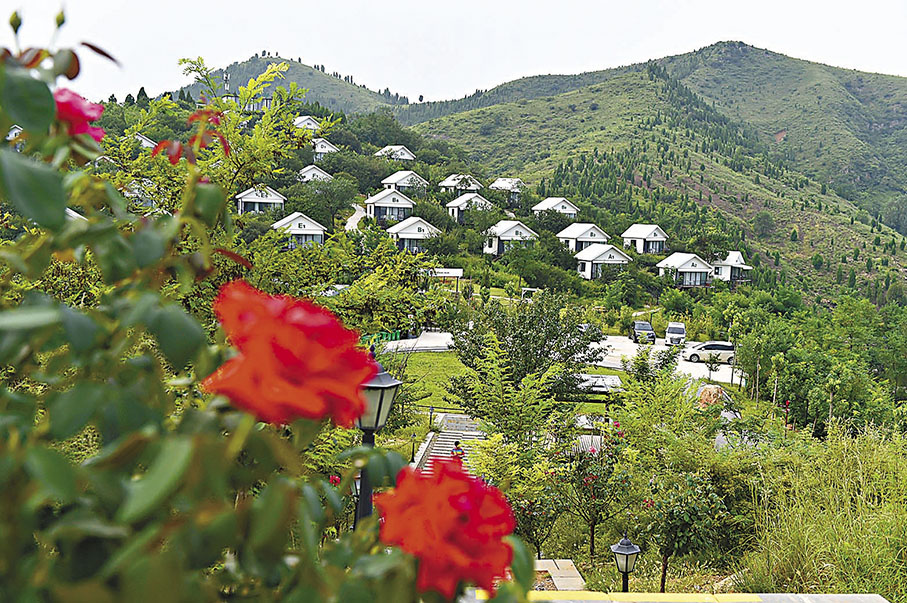 ◆在汝州市大峪鎮袁窯村的雲堡妙境民宿風景。