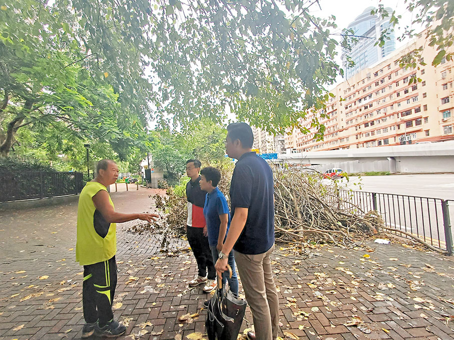 ◆迅速到多個地方進行排查，慰問街坊。