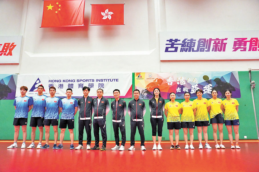 ◆港乒昨日與傳媒見面。