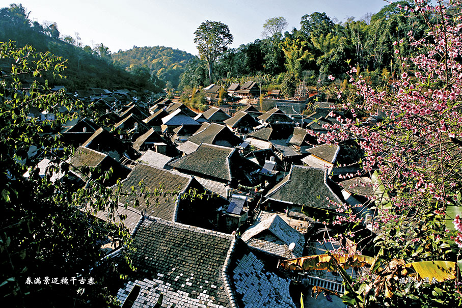 ◆景邁糯崗古寨。 香港文匯報雲南傳真