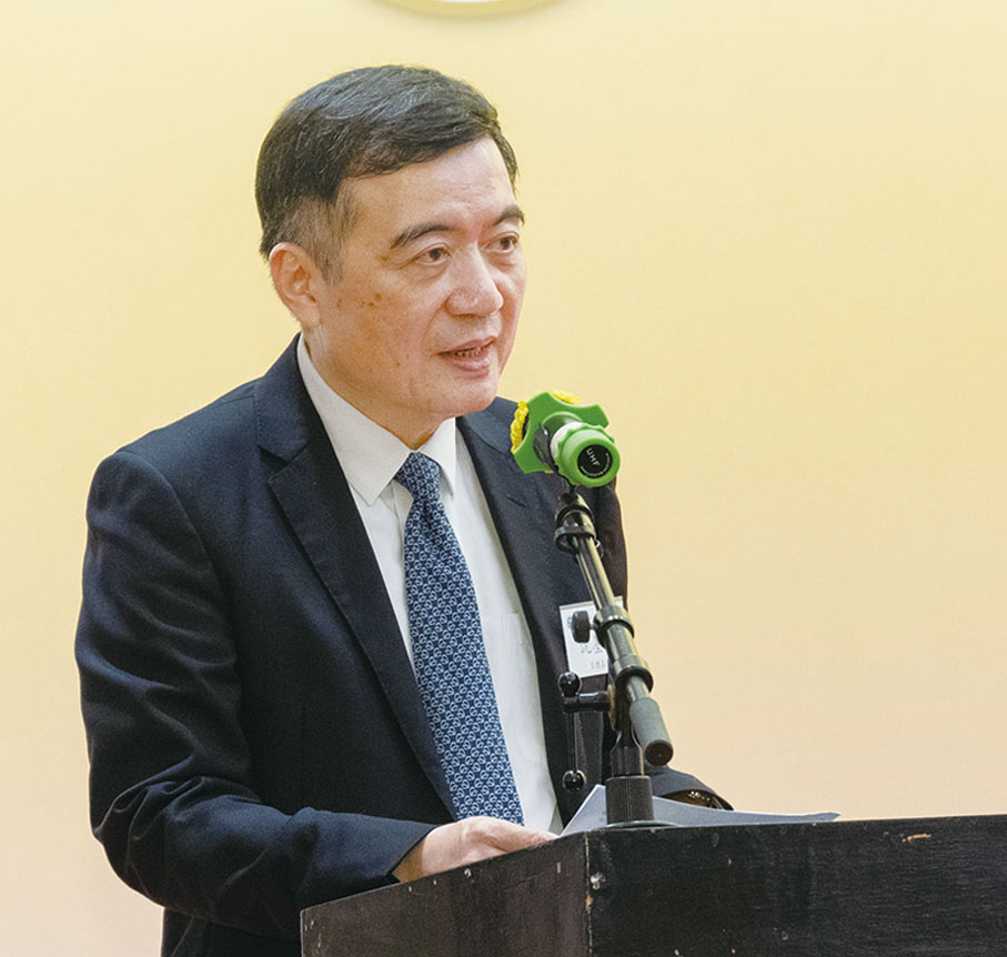 ◆ 兩岸和平發展聯合總會理事長沈墨同致辭。