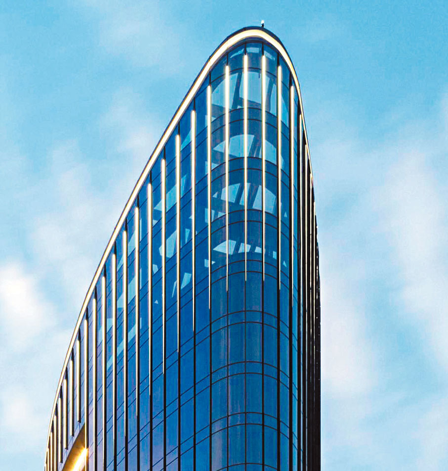 ◆湖南三一集團三湘銀行總部大樓體現了貝氏設計特色。