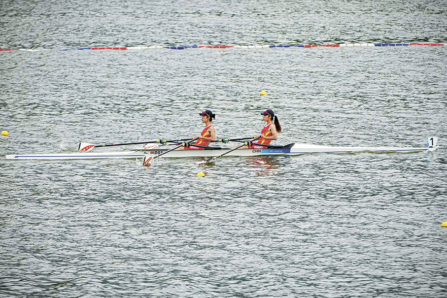 ◆鄒佳琪（右）和邱秀萍肩負爭逐杭州亞運首金重任。  資料圖片