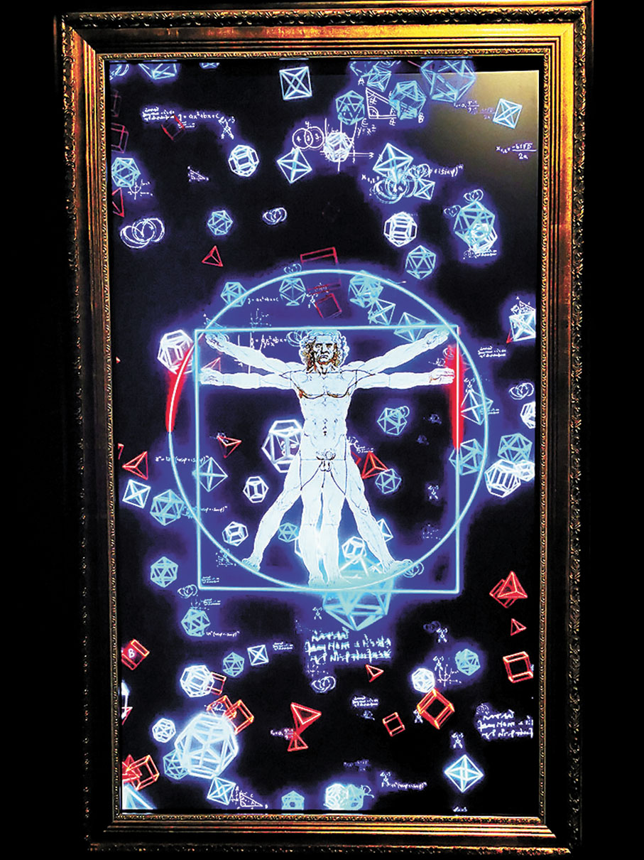 ◆達芬奇的神秘名畫《維特魯威人》。