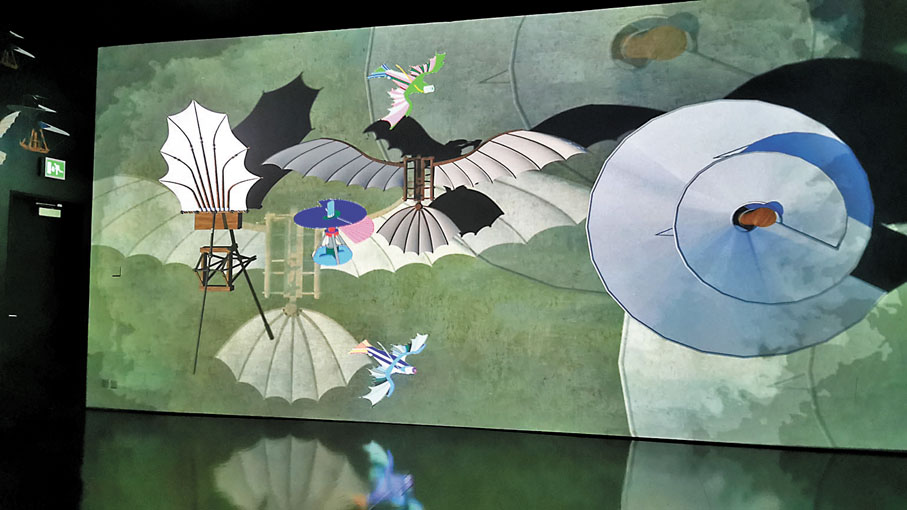 ◆「達芬奇及飛行器」空間。