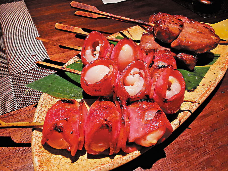 ◆極上鹽燒牛舌芯及荔枝煙肉卷