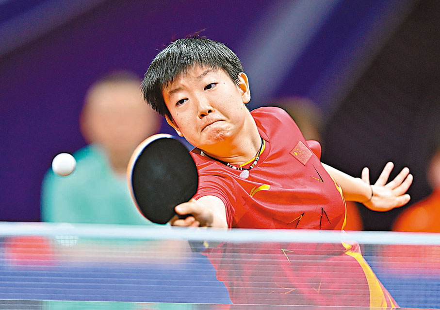 ◆孫穎莎替中國女乒先下一城。  中新社