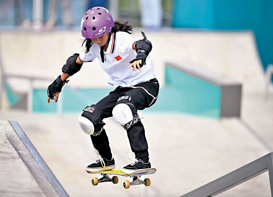 ◆崔宸曦昨日以66.36分的成績晉級決賽。  新華社