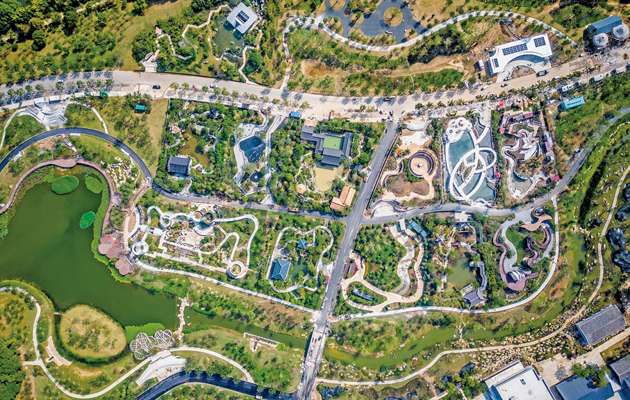 ◆ 合肥園博園城市展園鳥瞰。解琛 攝