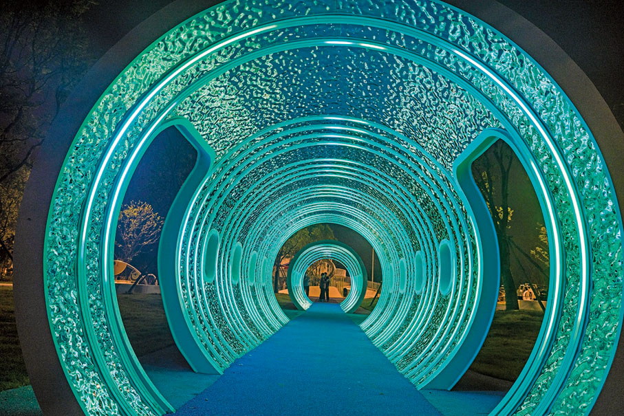 ◆ 體育公園內景。解琛 攝