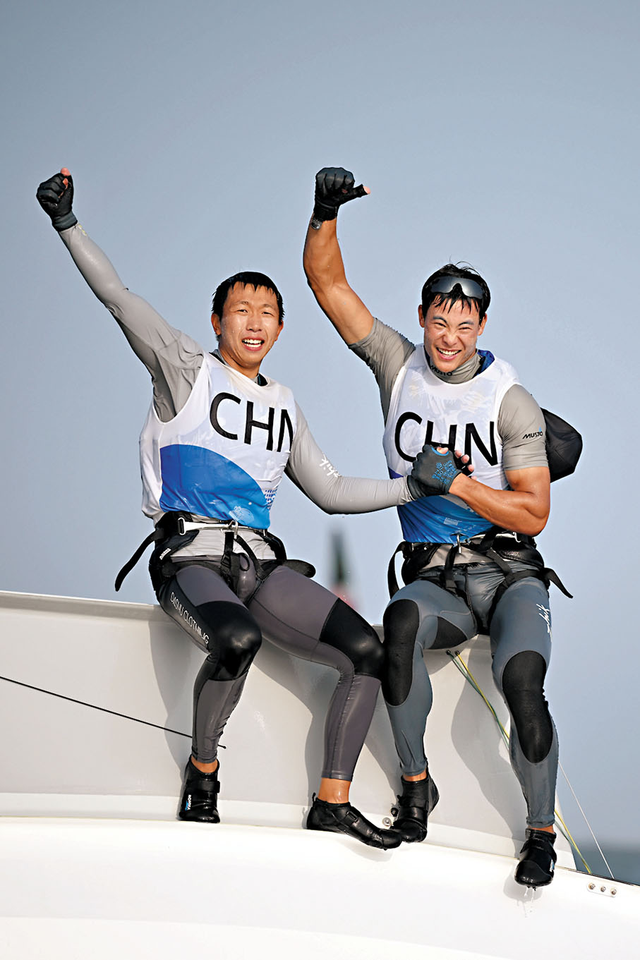 ◆雖然衝金過程曲折較多，但溫在鼎（左）和拍檔劉添不懼落後，及時調整心態面對比賽。新華社