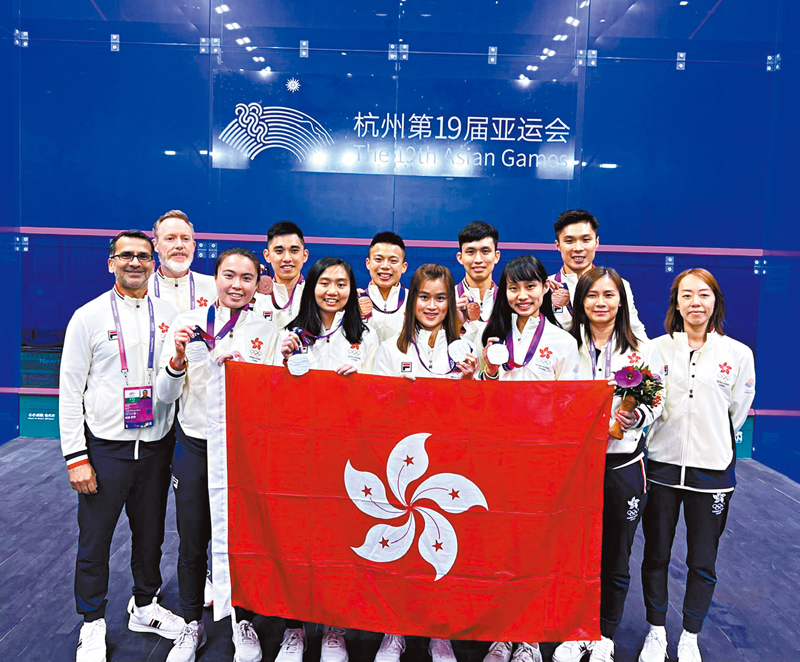 ◆香港壁球隊在亞運團體賽收穫1銀1銅。