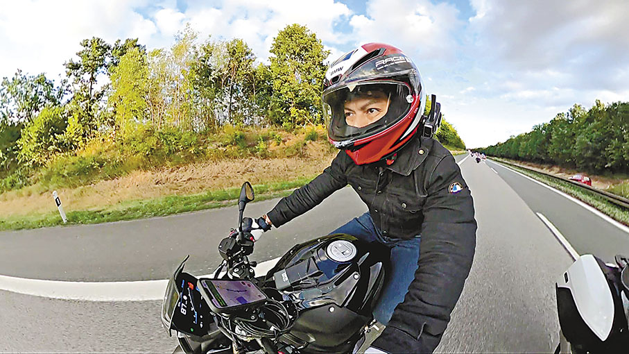 ◆袁偉豪一度將車加速到187km/h。