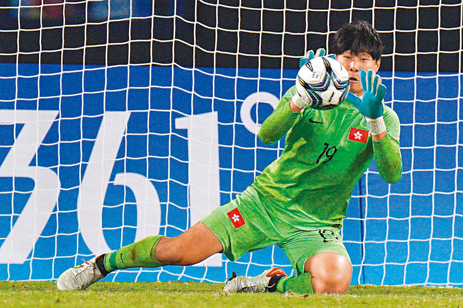 ◆門將謝家榮。香港文匯報記者麥鈞傑  攝