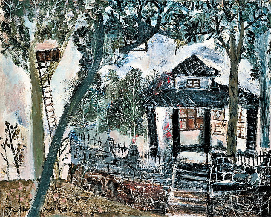 ◆《我在杭州的家》，布面油畫，私人收藏，1947，65x80.7cm