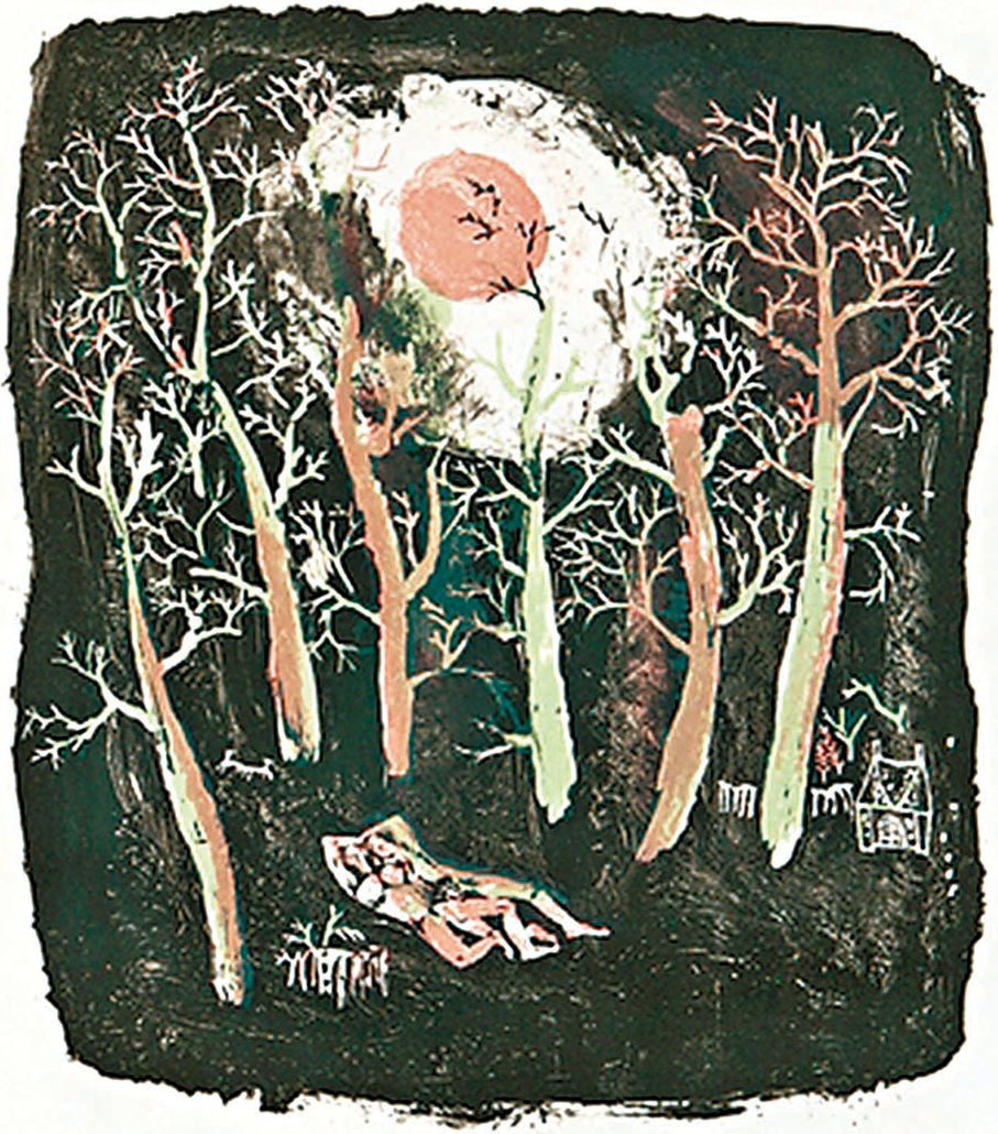 ◆《亨利·米修解讀趙無極的八幅石版畫》，石版畫，私人收藏，1950，45x65cm。攝影：Antoine Mercier