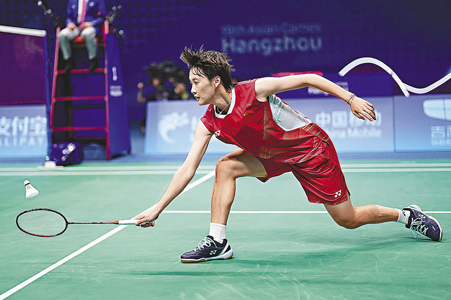 ◆陳雨菲在比賽中。  美聯社