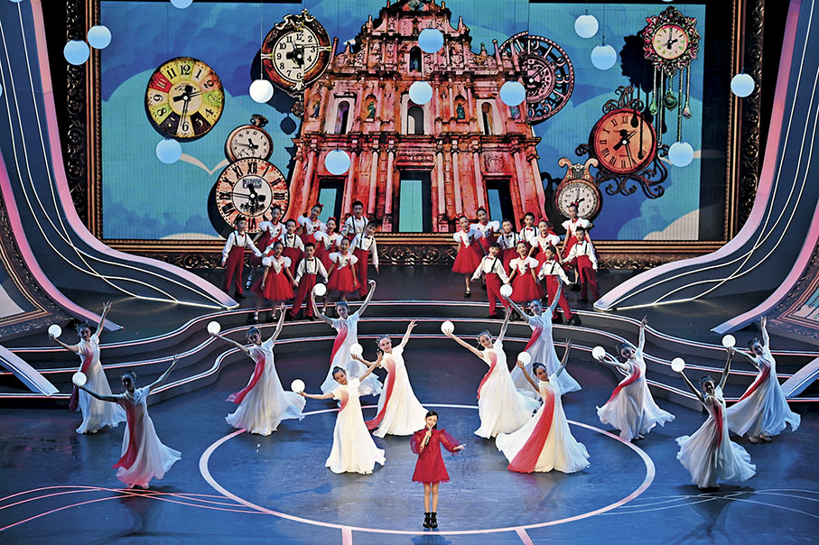 ◆澳門歌手王心妤演唱《七子之歌》。