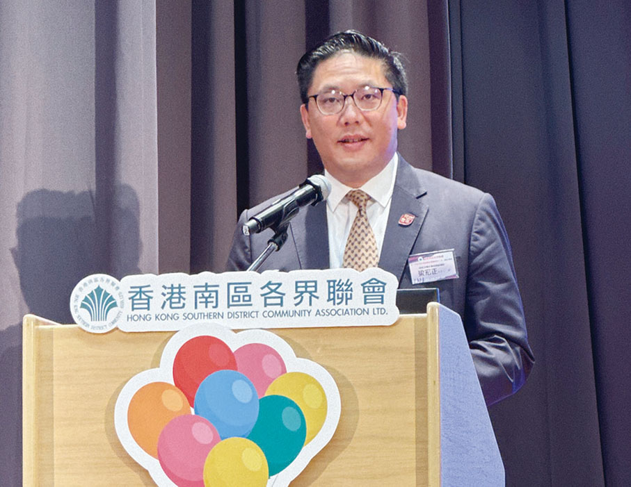 ◆ 梁宏正致辭。