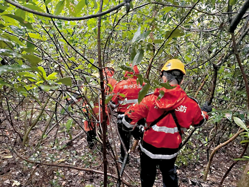 ◆跨部門動用百計人力上山搜救。